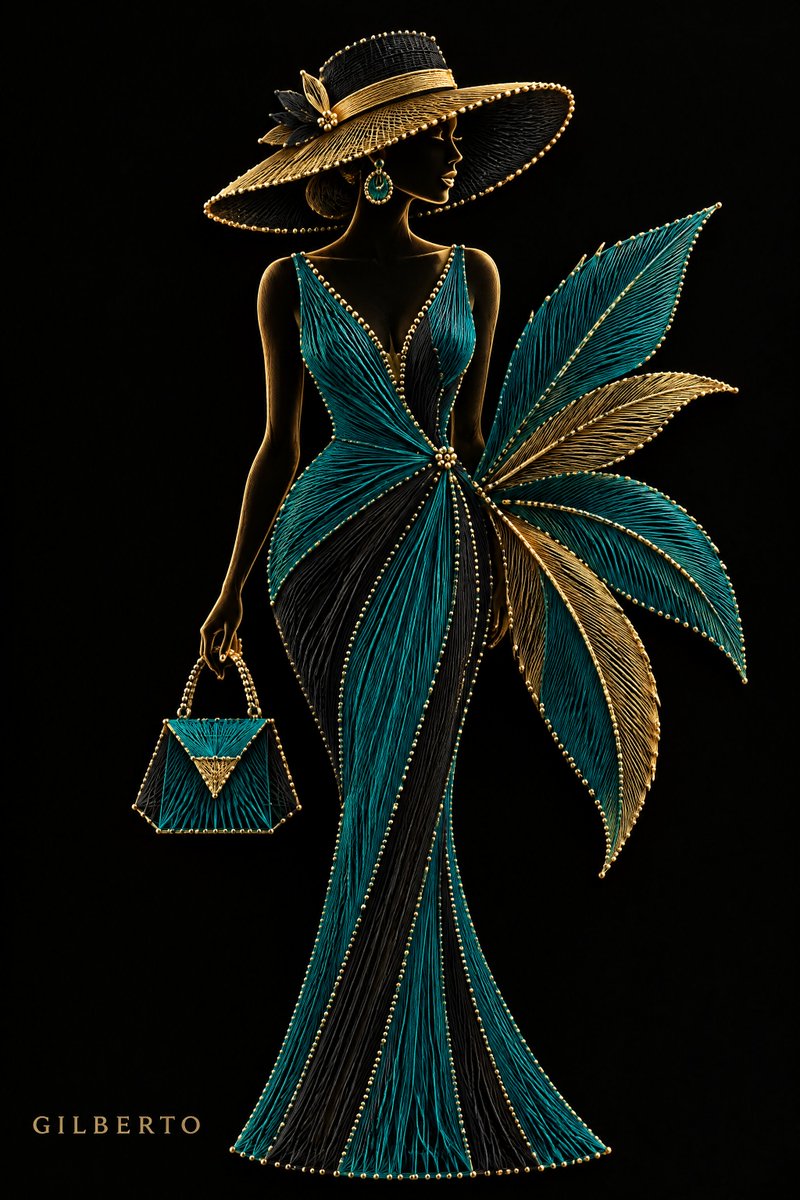 3D Female Silhouette in Crafted Materials — AI result, variation 3 of 4