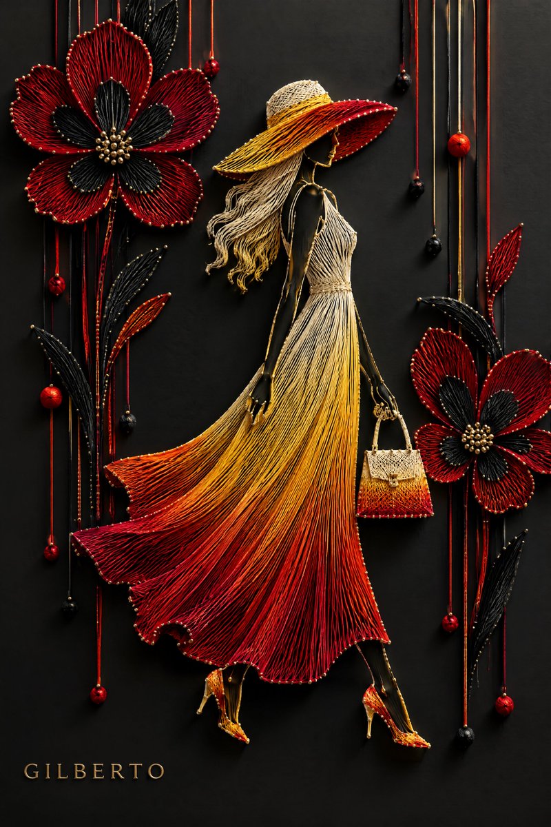 3D Female Silhouette in Crafted Materials — AI result, variation 4 of 4
