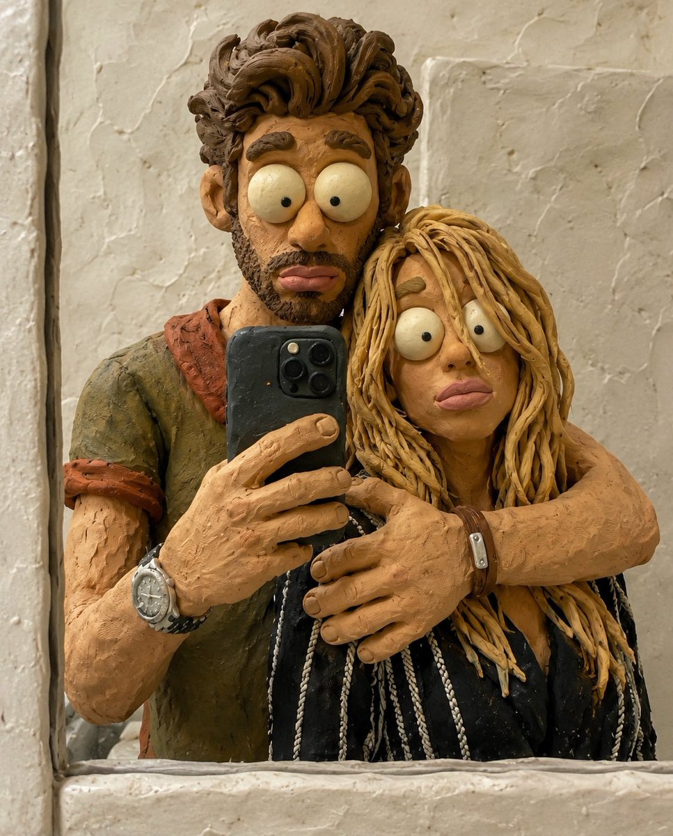 Absurdist Claymation Portrait From a Photo — AI result, variation 2 of 2