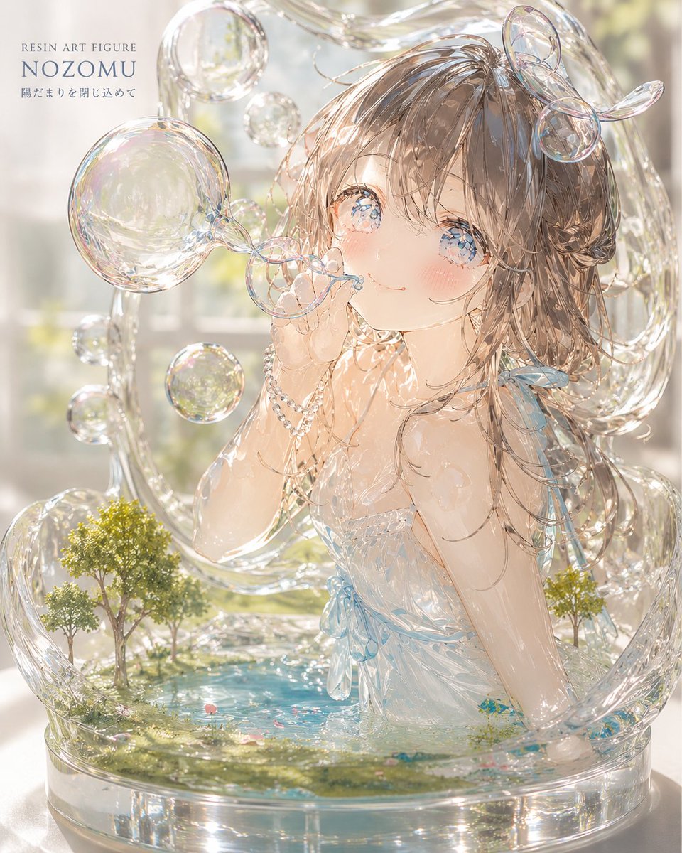 All-Resin Character Art Figure in Clear Resin — AI result, variation 2 of 4