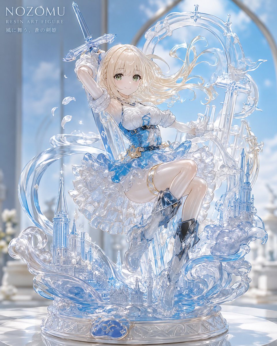 All-Resin Character Art Figure in Clear Resin — AI result, variation 4 of 4
