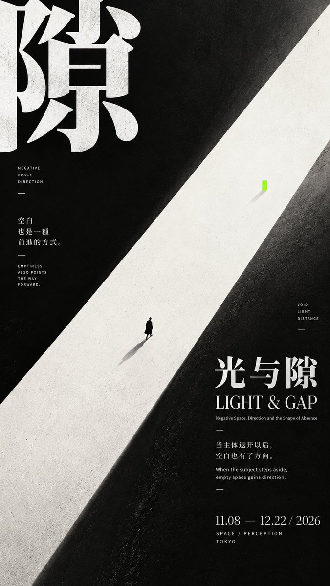 Angled Negative Space Poster Layout — AI result, variation 2 of 4