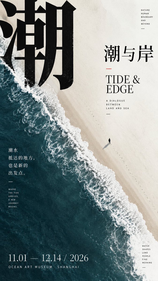 Angled Negative Space Poster Layout — AI result, variation 3 of 4