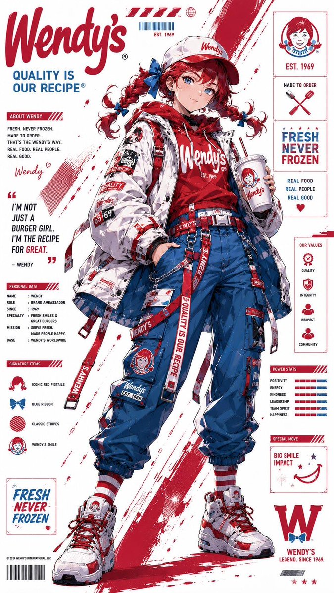 Anime Brand Mascot Techwear Character Poster — AI result, variation 2 of 4