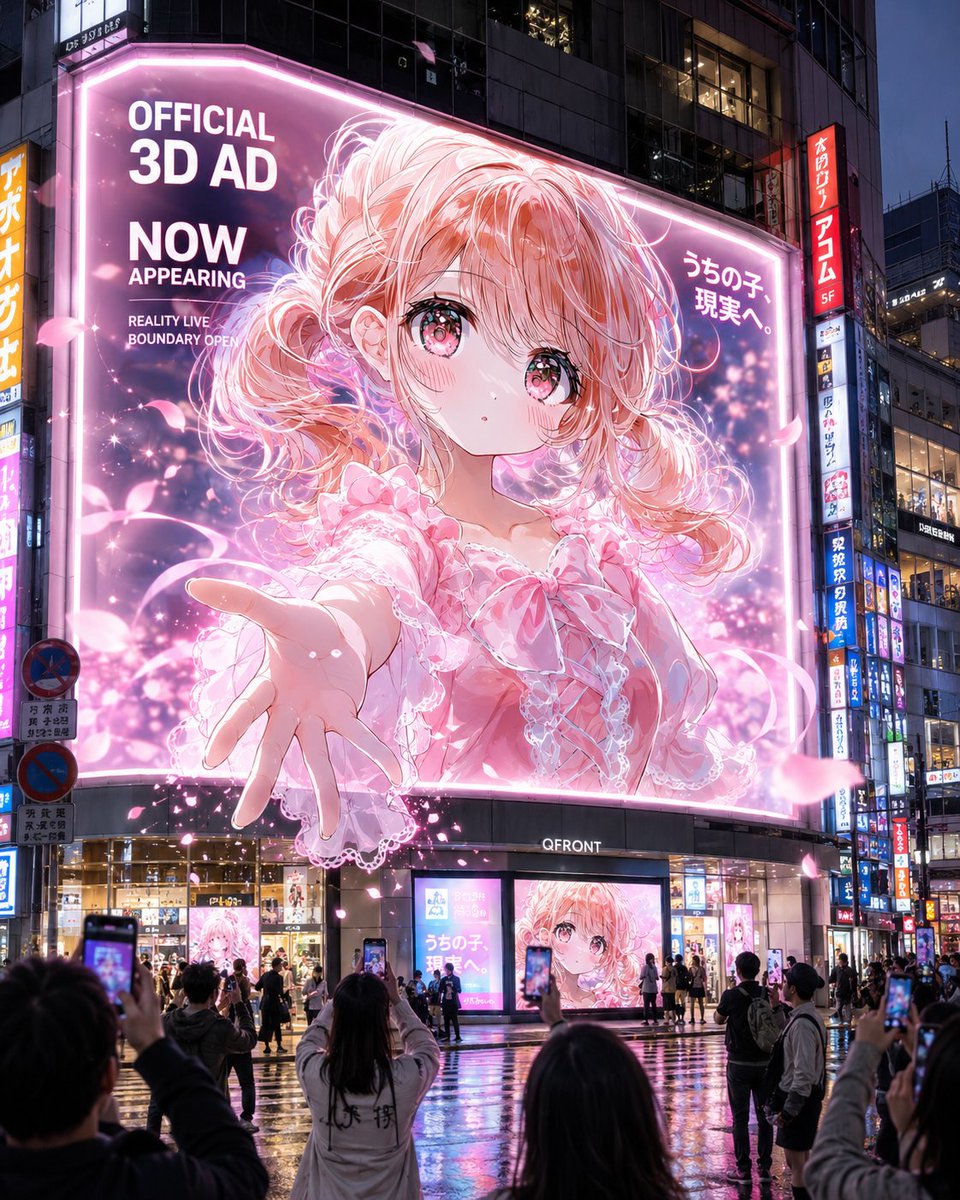 Anime Character Bursting From City Display Ad — AI result, variation 2 of 4