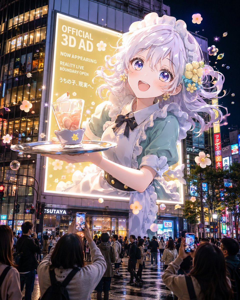 Anime Character Bursting From City Display Ad — AI result, variation 4 of 4