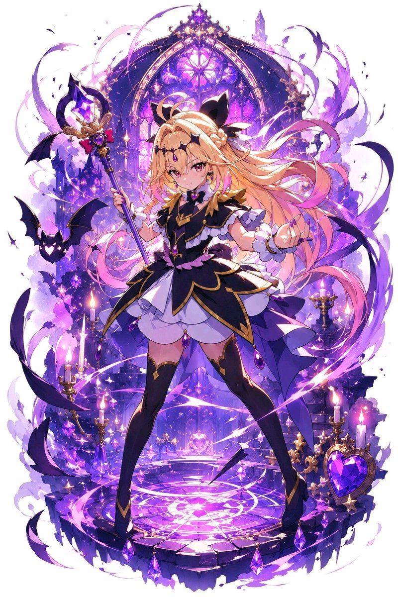 Anime Character Splash Art With Glow and Motifs — AI result, variation 2 of 2