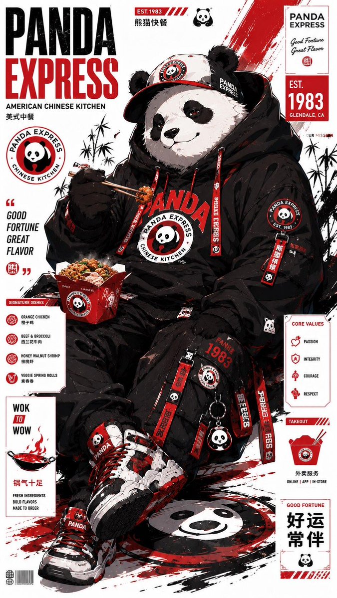Anime Fast-Food Mascot Streetwear Poster — AI result, variation 2 of 4