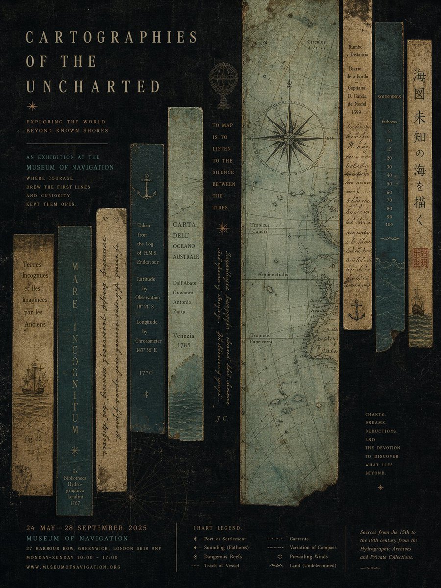 Antique Book-Slip Exhibition Poster in Dark Tones — AI result, variation 2 of 4