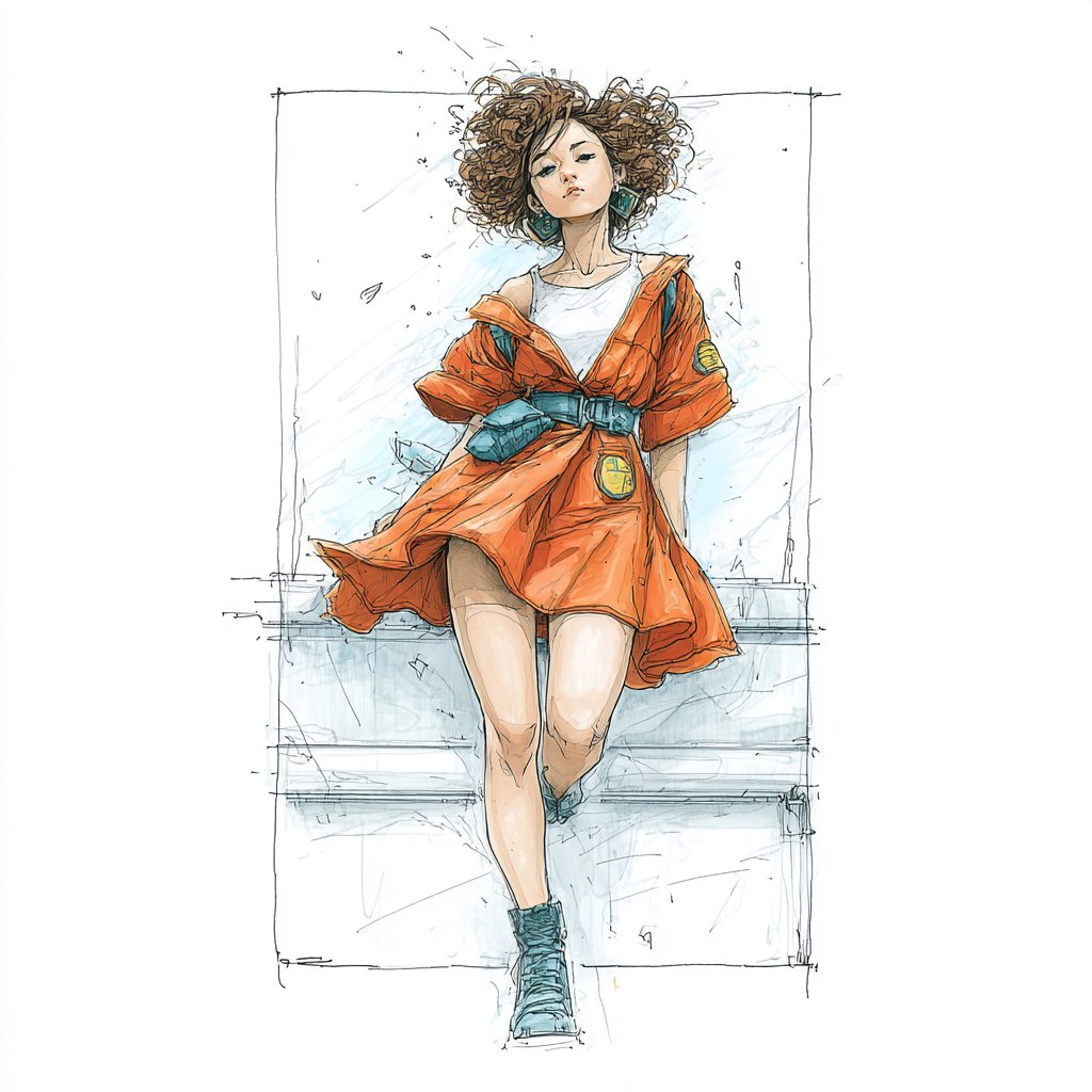 Architectural Ink and Watercolor Concept Art — AI result, variation 2 of 4