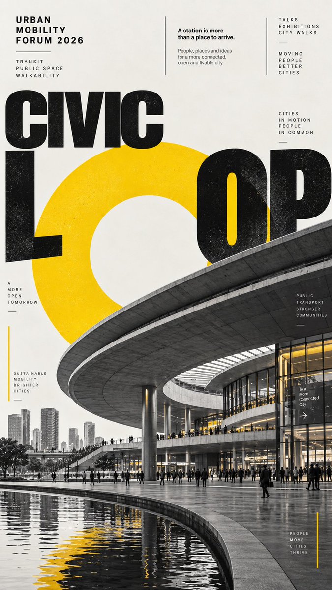 Architectural Typographic Poster With Oversized Type — AI result, variation 2 of 4