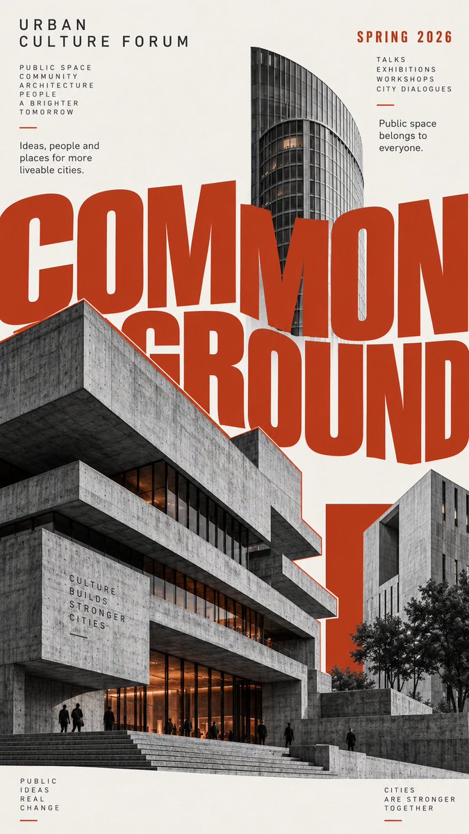 Architectural Typographic Poster With Oversized Type — AI result, variation 3 of 4