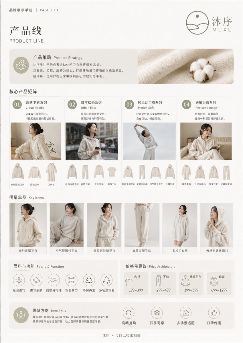 Athleisure Hoodie Brand Identity Board — AI result, variation 3 of 4
