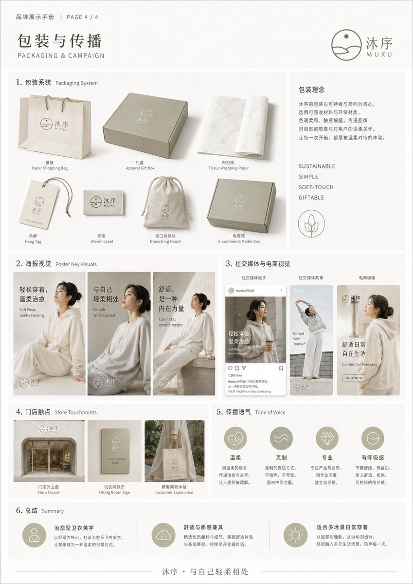 Athleisure Hoodie Brand Identity Board — AI result, variation 4 of 4