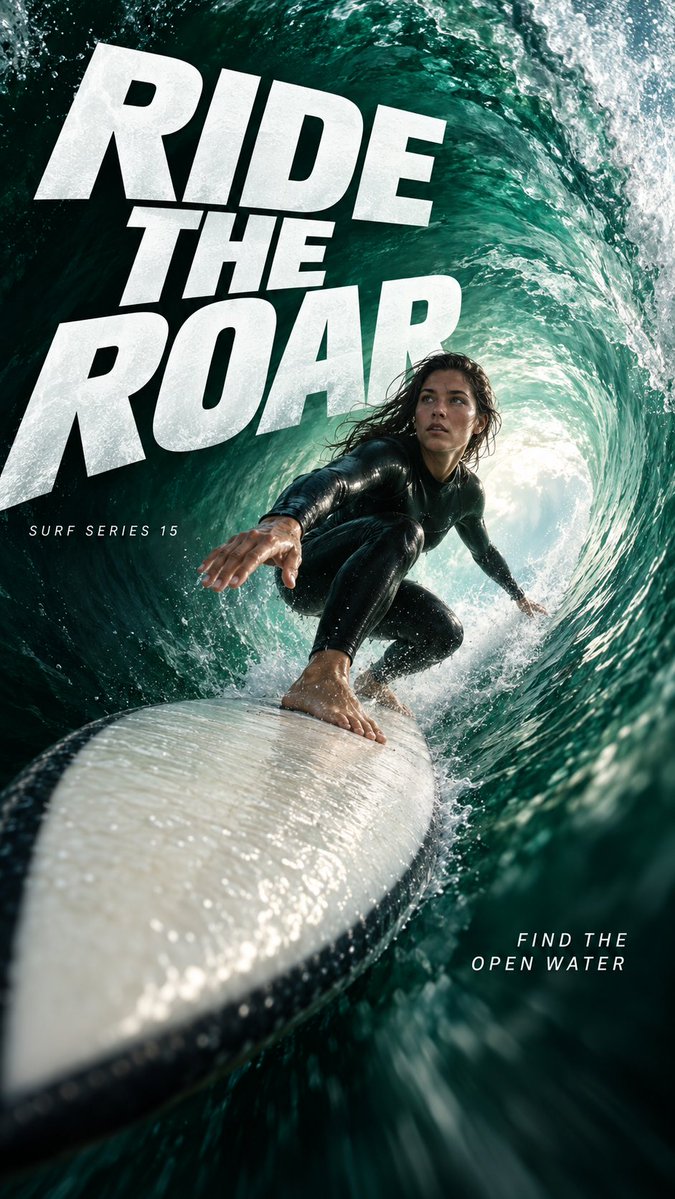 Athlete Action Sports Campaign Poster Set — AI result, variation 2 of 4
