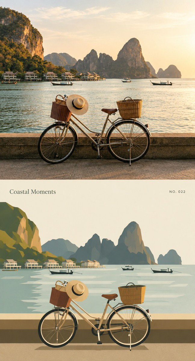 Before and After Geometric Art Book Poster — AI result, variation 2 of 2