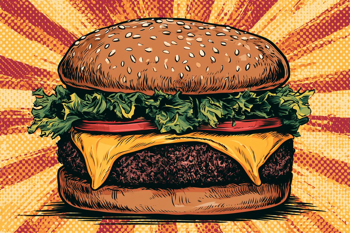 Ben-Day Dot Pop Art Comic Burst Illustration — AI result, variation 2 of 4
