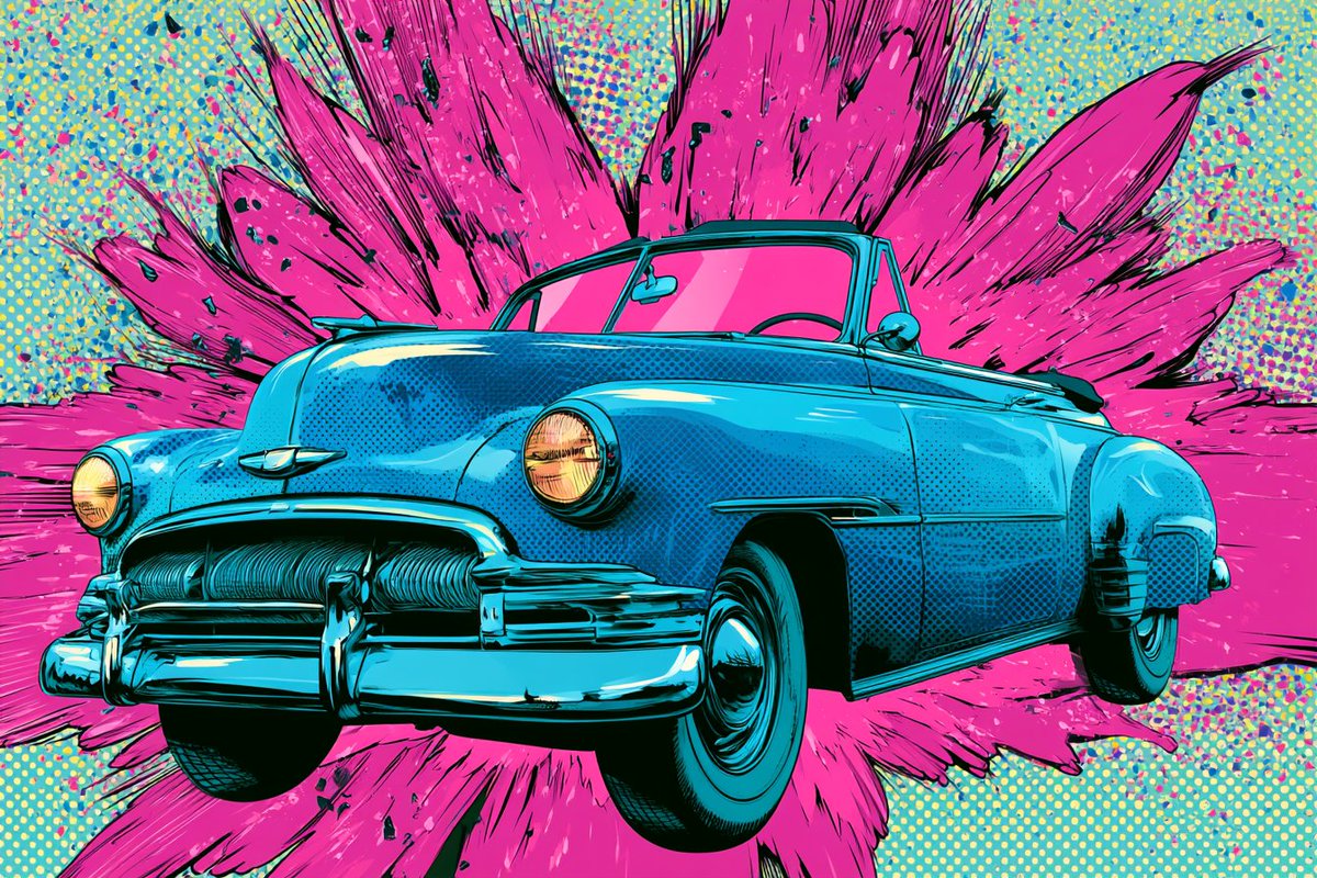 Ben-Day Dot Pop Art Comic Burst Illustration — AI result, variation 4 of 4