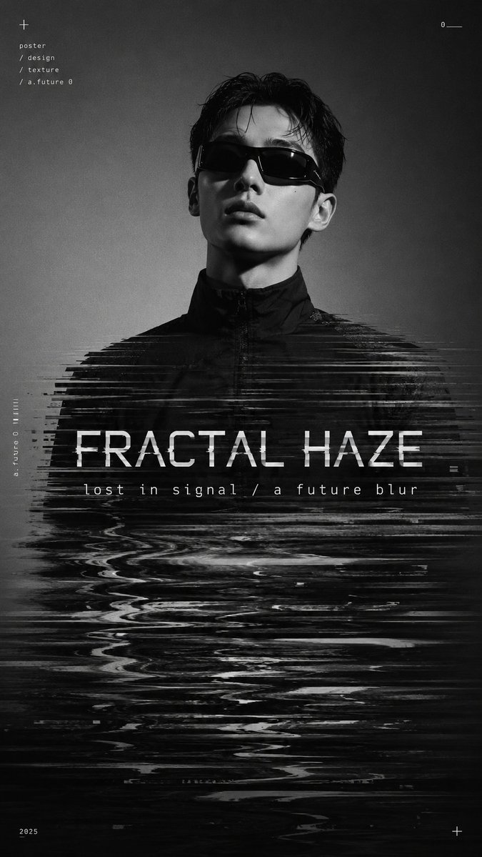 Black and White Artist Editorial Poster Layout — AI result, variation 3 of 4