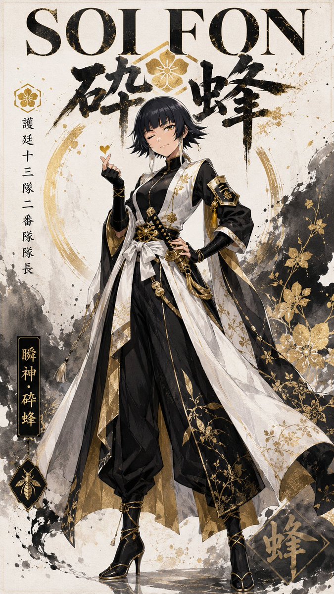 Bleach Haute Couture Watercolor Anime Poster — AI result, variation 3 of 4