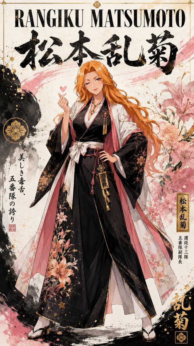 Bleach Haute Couture Watercolor Anime Poster — AI result, variation 4 of 4
