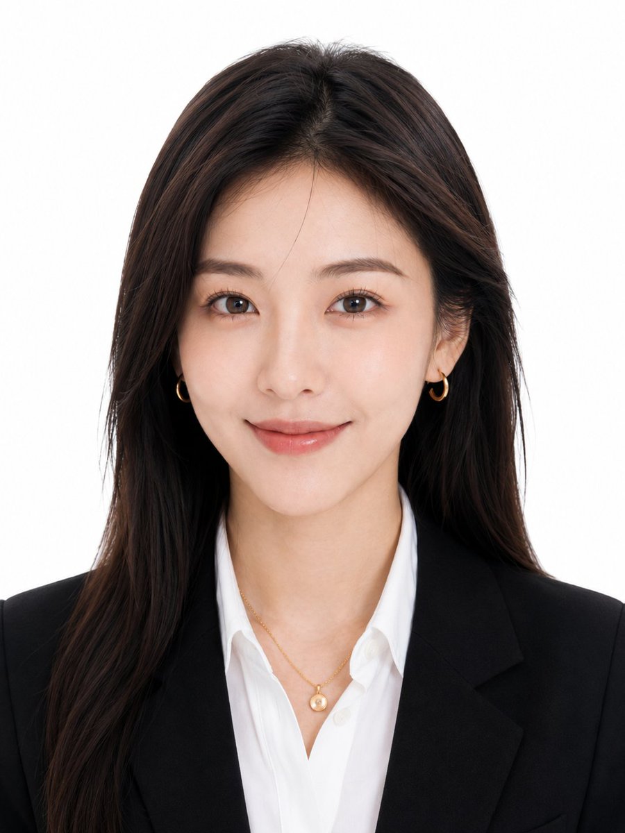 Blue Background Formal ID Photo Portrait — AI result, variation 2 of 2