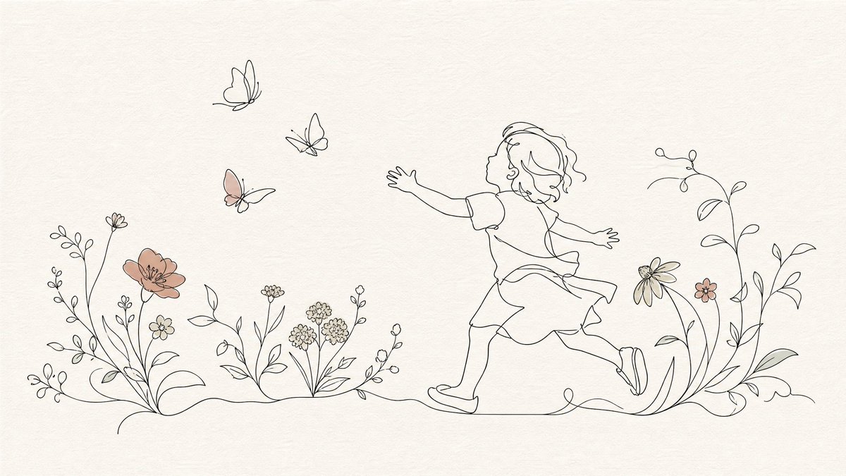 Botanical Monoline Line Drawing for Stationery — AI result, variation 2 of 4