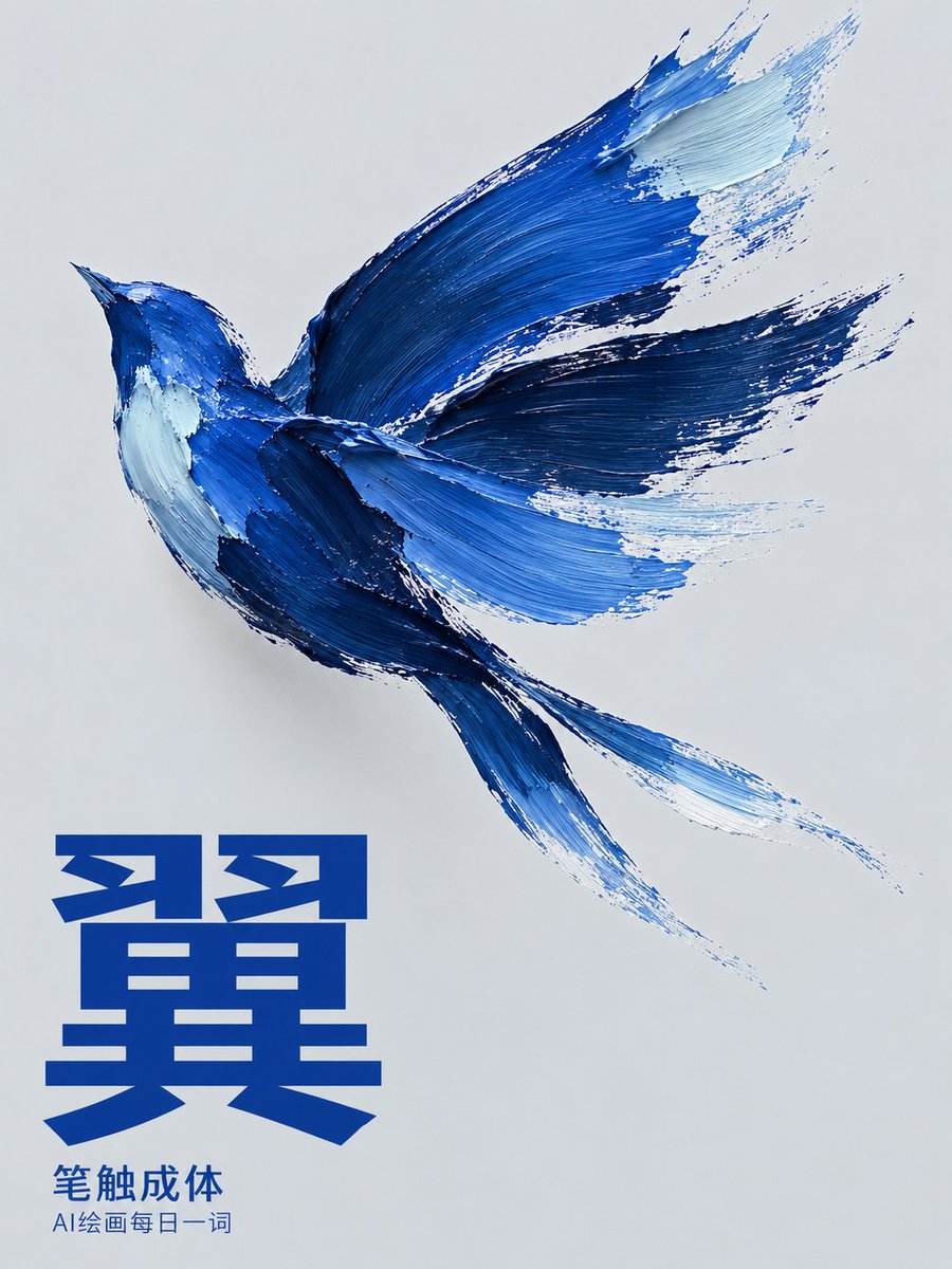 Brushstroke Flower Poster With Bold Chinese Type — AI result, variation 3 of 4