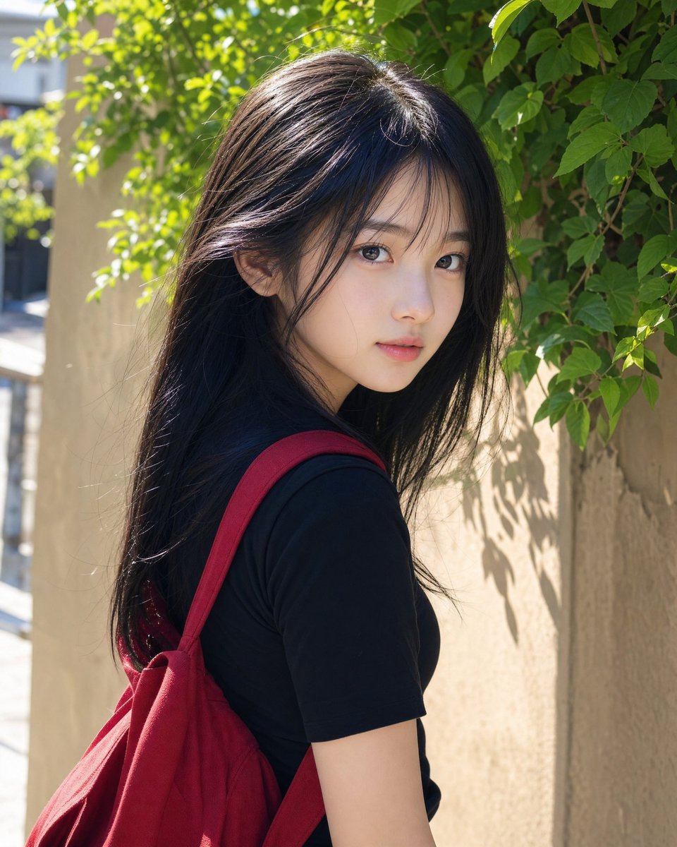 Candid Hair-Tying Portrait in Natural Light — AI result, variation 3 of 4