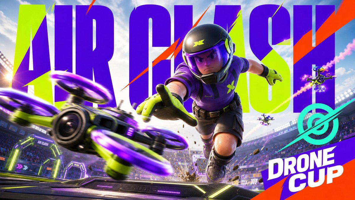 Cartoon Athlete Sports Poster with 3D Stadium — AI result, variation 4 of 4