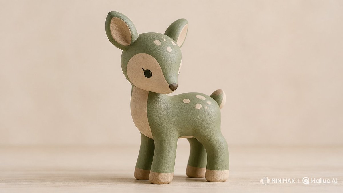Carved Wood Toy Figurine Render — AI result, variation 3 of 4