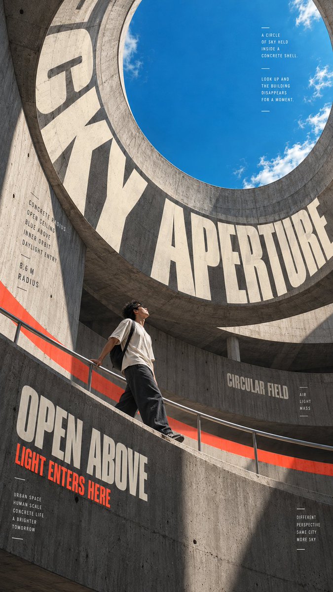 Cast Type and Open Corner Architecture Posters — AI result, variation 2 of 4