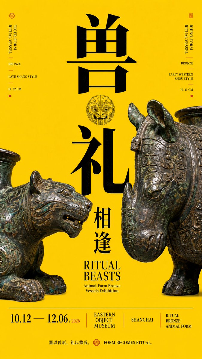 Central-Axis Cultural Exhibition Poster Template — AI result, variation 2 of 4
