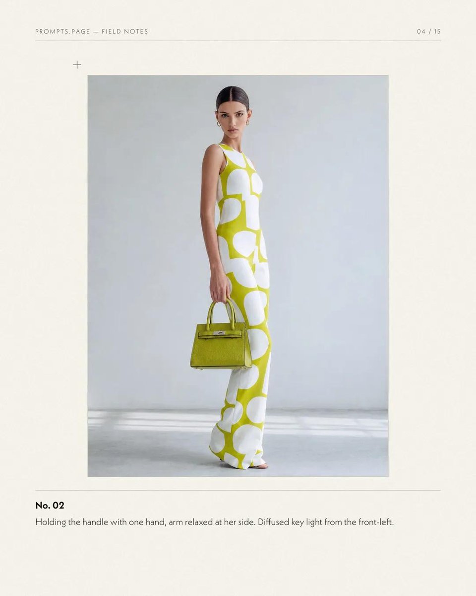 Chartreuse Geometric Jumpsuit Studio Fashion Portrait — AI result, variation 3 of 3