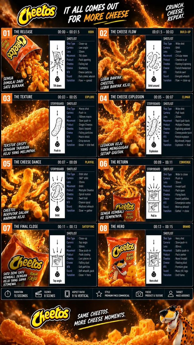 Source image for the AI video “Cheetos Cheese Crunch Commercial Video Prompt”