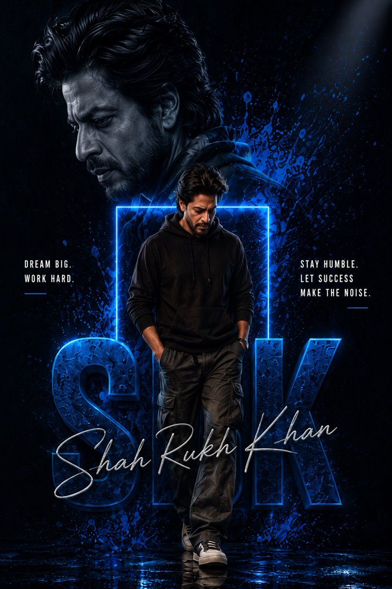 Cinematic Celebrity Poster With Giant Portrait and 3D Lettering — AI result, variation 2 of 4