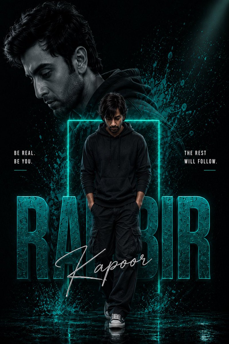 Cinematic Celebrity Poster With Giant Portrait and 3D Lettering — AI result, variation 4 of 4