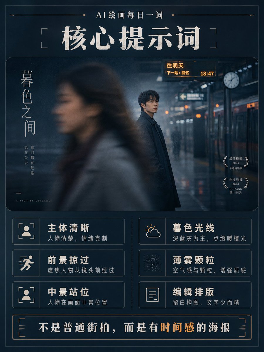 Cinematic Character Poster With Blurred Foreground — AI result, variation 2 of 4