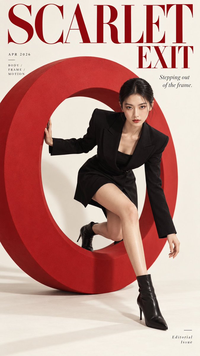 Circular Couture Editorial Poster Series for Fashion Covers — AI result, variation 2 of 4