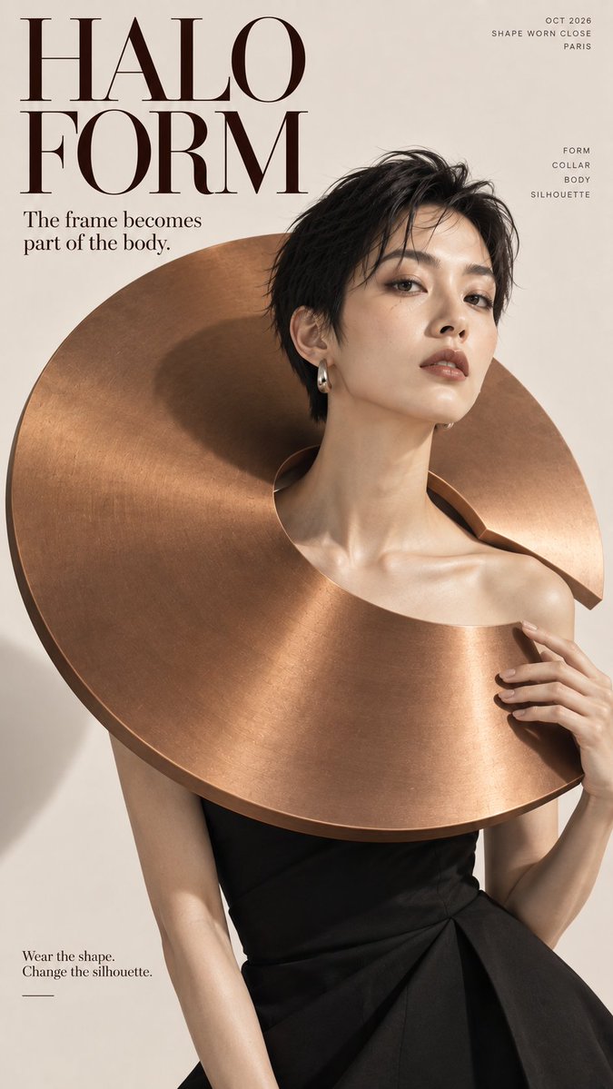 Circular Couture Editorial Poster Series for Fashion Covers — AI result, variation 3 of 4