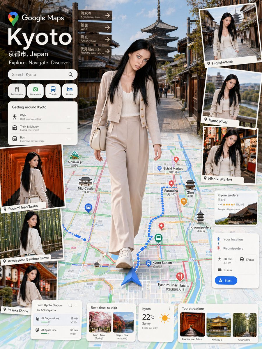 City Map Travel Collage Fashion Poster — AI result, variation 2 of 3