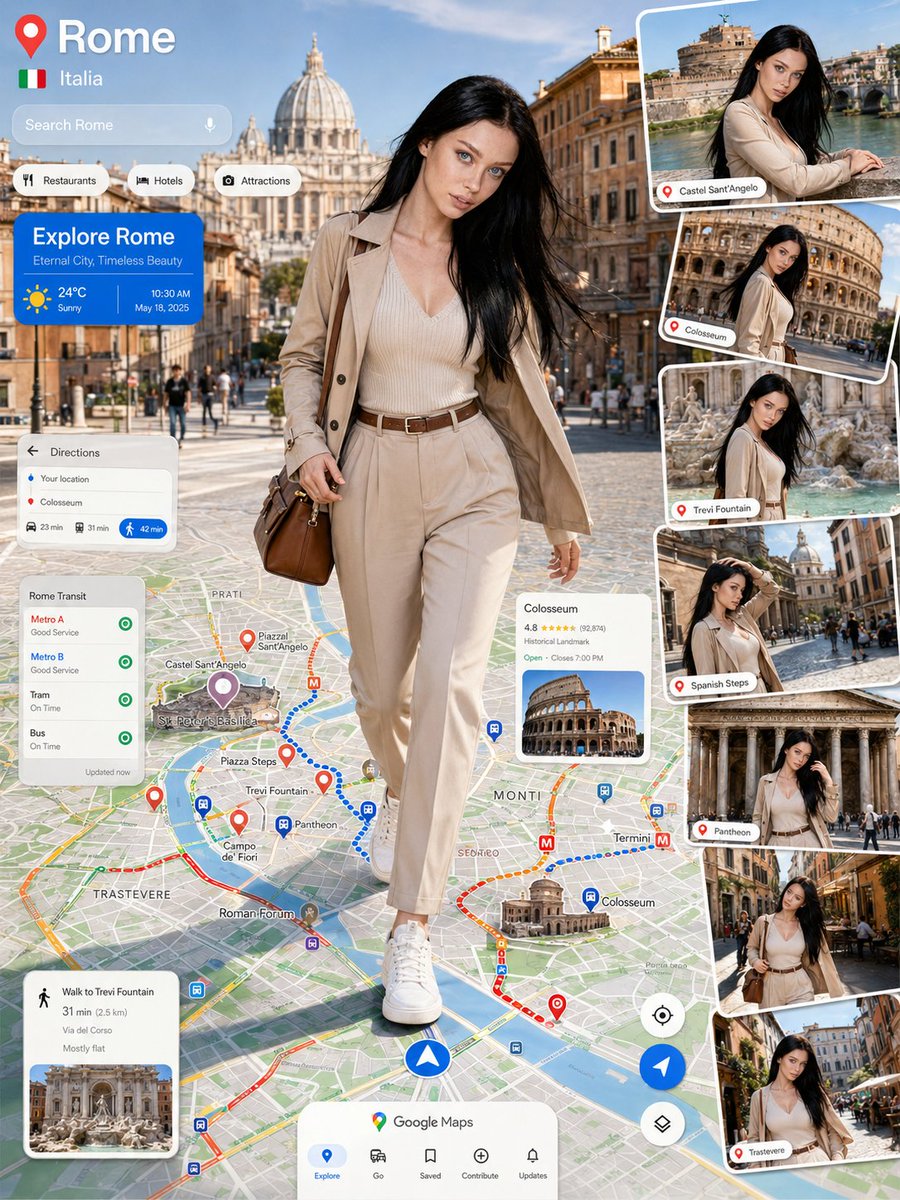 City Map Travel Collage Fashion Poster — AI result, variation 3 of 3