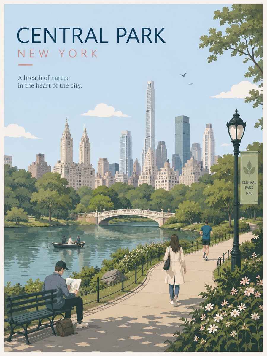 City Travel Poster Flat Vector Minimal Design — AI result, variation 3 of 4