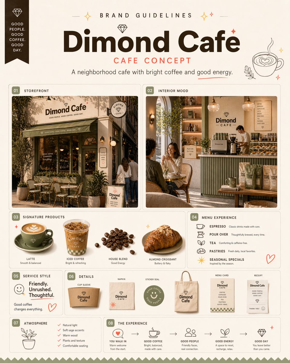 Coffee Brand Guideline Board With Logo and Packaging — AI result, variation 4 of 4