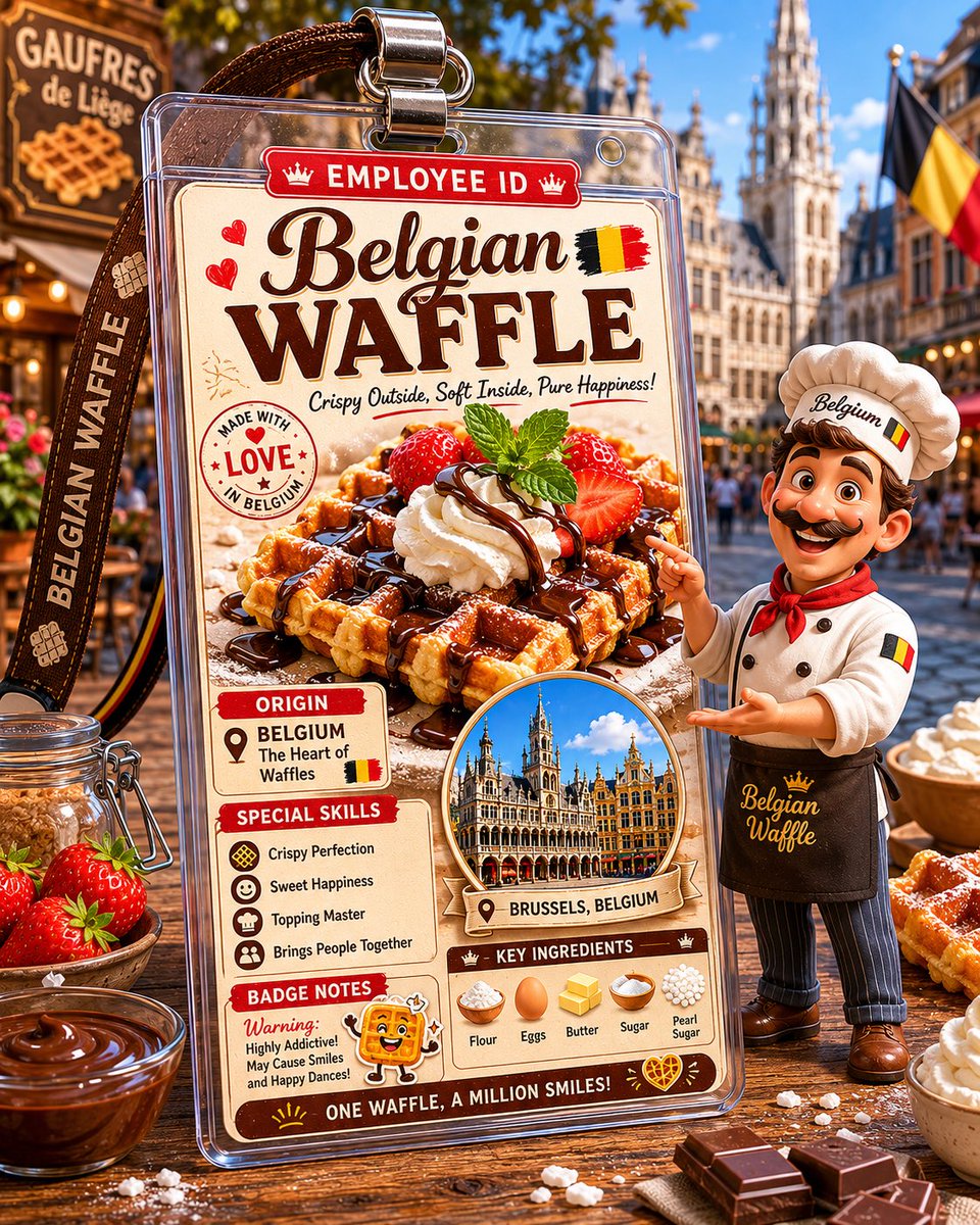 Collectible Food ID Badge With Chef Mascot — AI result, variation 2 of 4