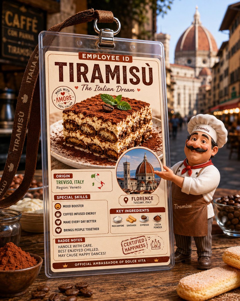 Collectible Food ID Badge With Chef Mascot — AI result, variation 3 of 4