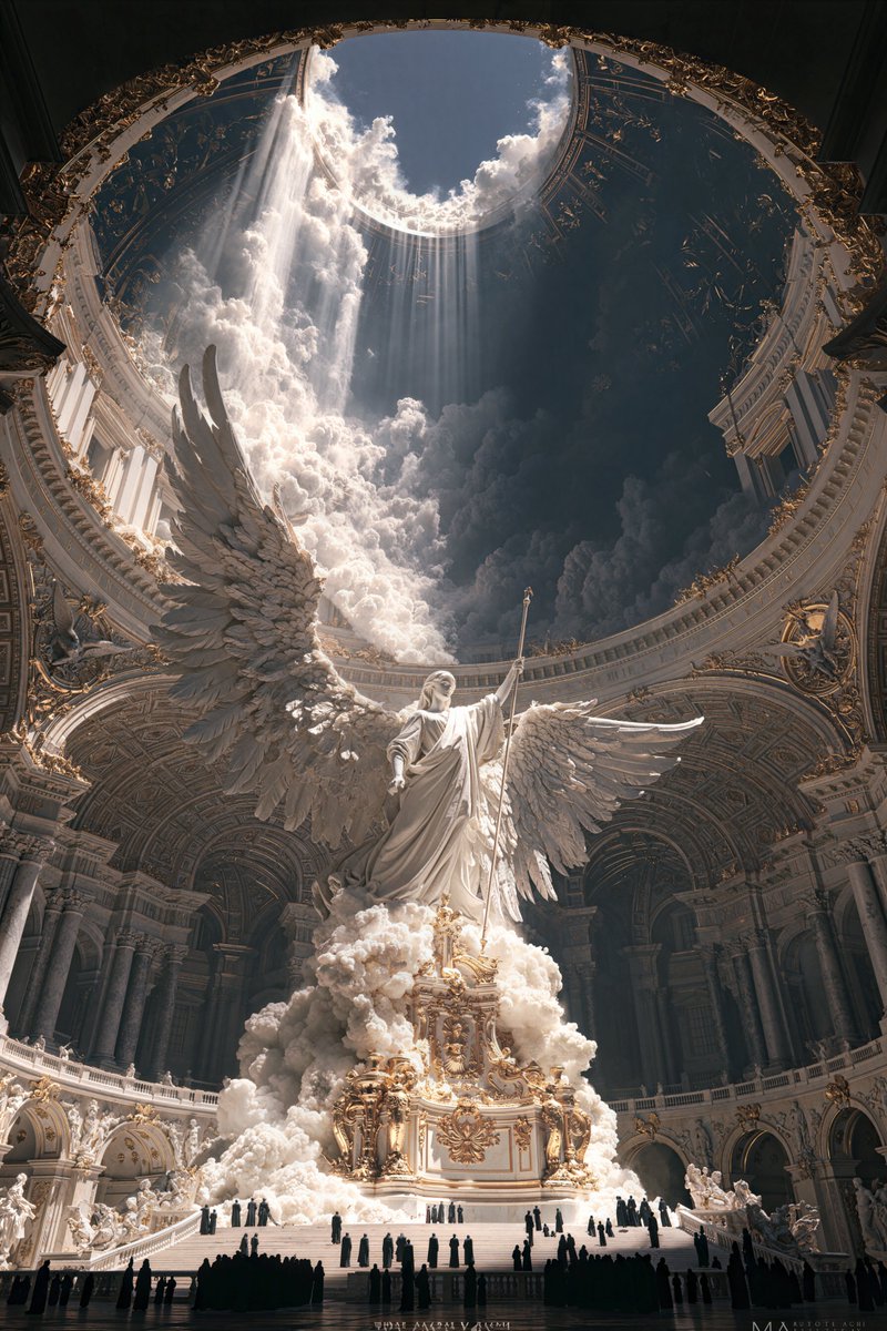 Colossal Marble Angel in a Domed Rotunda — AI result, variation 4 of 4