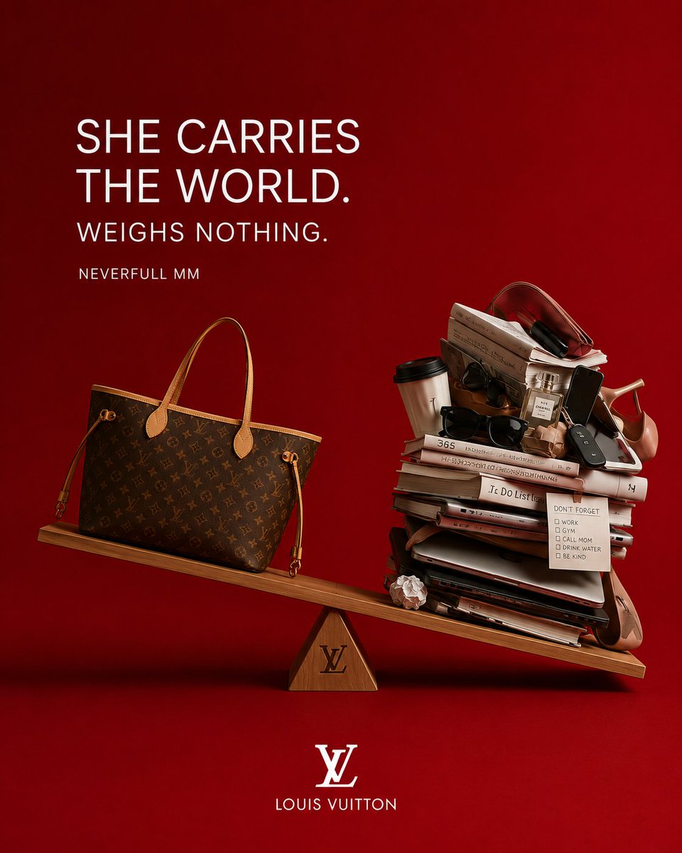 Conceptual Luxury Fashion Ad with Product Metaphor — AI result, variation 2 of 4