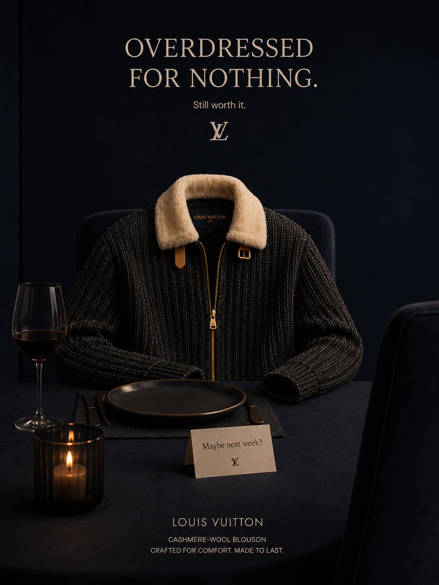 Conceptual Luxury Fashion Ad with Product Metaphor — AI result, variation 4 of 4