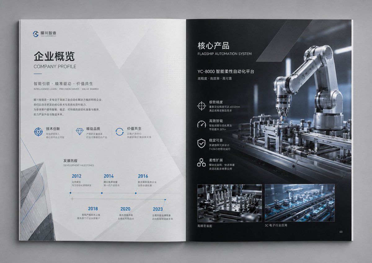 Corporate Product Catalog Spread Set — AI result, variation 3 of 3